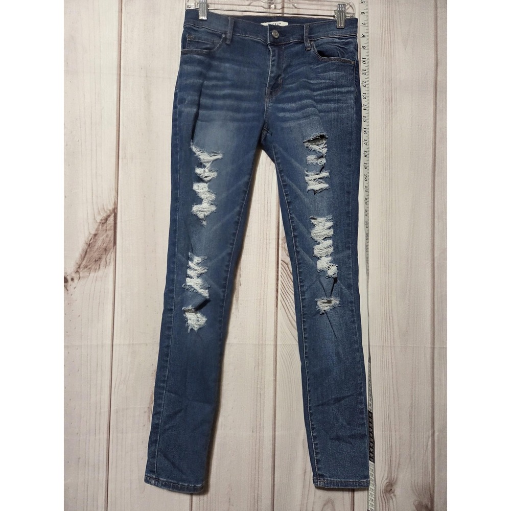 PacSun Jeans Womens 26 Blue Perfect Fit Jegging Distressed Ripped Skinny Stretch